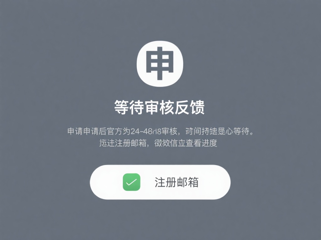 等待审核反馈：提交申请后，官方会在24-48小时内